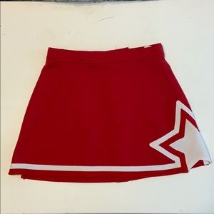 Red cheer skirt with star